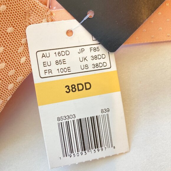NWT Wacoal Back Appeal Full Coverage T-Shirt Bra 38DD Apricot Underwire 853303 - Picture 5 of 9